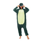 Dinosaur Cartoon Flannel Pajamas One Piece Fall Winter Homewear Sleepwear