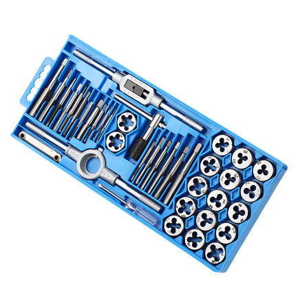 40PCS Metric Tap and Die Set M3-M12 Carbon Steel Tool Kit for Auto Repair Use