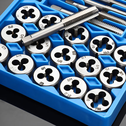 40PCS Metric Tap and Die Set M3-M12 Carbon Steel Tool Kit for Auto Repair Use
