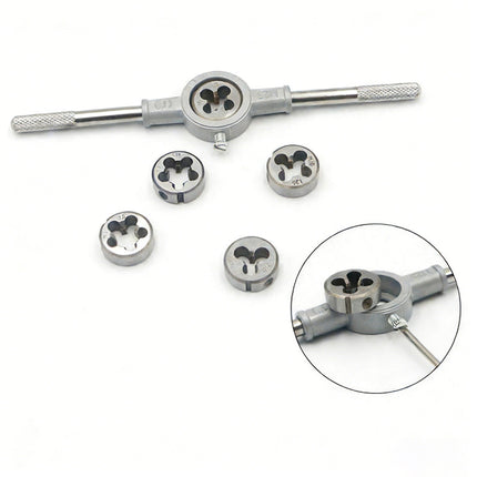 8Pcs Metric Manual Tap and Die Set Threading Tools Metalwork DIY Engineering