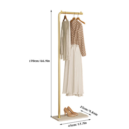 Modern Metal Clothes Rack Space Saving Standing Garment Hanger for Home Bedroom