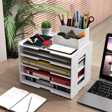 Large Capacity Multi Layer Desktop File Storage Rack Office Document File Rack