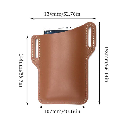 Men's Belt Clip Loop Holster Waist Bag Leather Pouch Cover Case For Phones AU