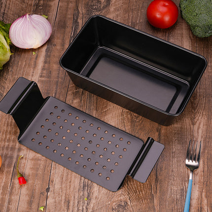 Non-stick Toast Box Loaf Bread Tin Pan Mold With Drain Tray Kitchen Baking Tool