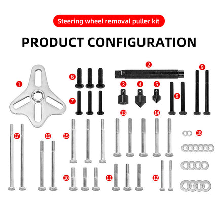 46 PCS Steering Wheel Puller Hub Removal Ball Joint Puller Kit For Car Auto Use