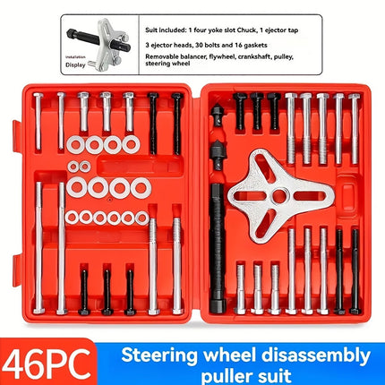 46 PCS Steering Wheel Puller Hub Removal Ball Joint Puller Kit For Car Auto Use