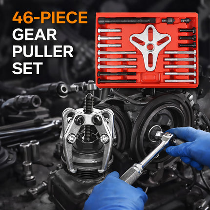 46 PCS Steering Wheel Puller Hub Removal Ball Joint Puller Kit For Car Auto Use