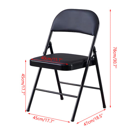 Folding Chair 2PCS Home Portable Training Computer Office Dining Cosmetic Chair