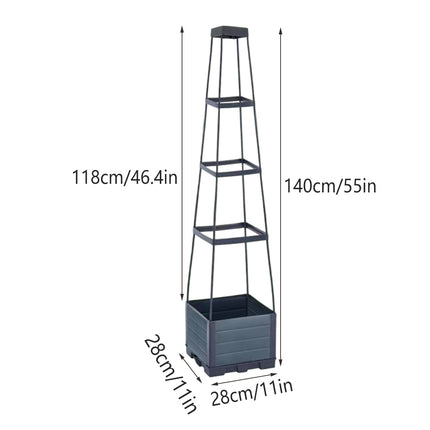 4 Tier Plant Stand Ladder Shelf for Climbing Vines Indoor Outdoor Garden Use