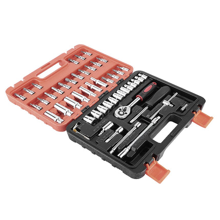 53Pcs 1/4 Inch Ratchet Scoket Wrench Spanner Set Quick Release for Car Repair