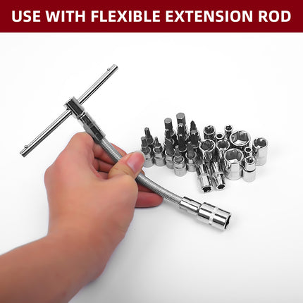 53Pcs 1/4 Inch Ratchet Scoket Wrench Spanner Set Quick Release for Car Repair