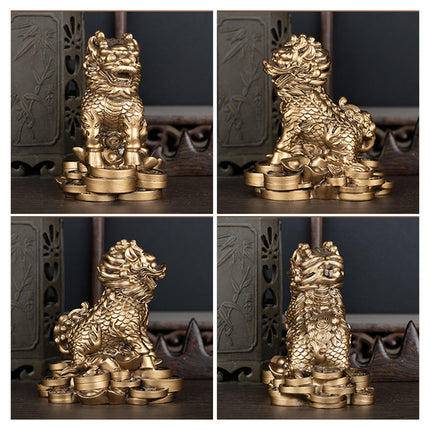 Chinese Style Golden Toad Ornament Resin Lucky for Home Office Desktop Decor