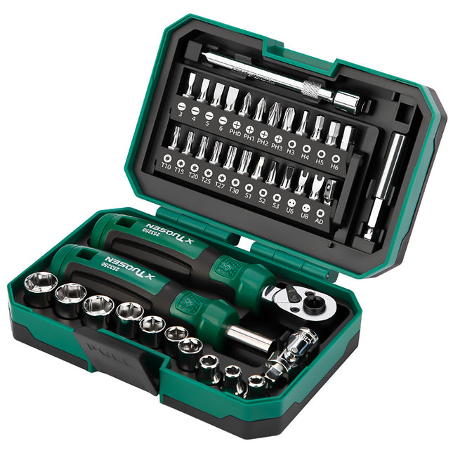 40 in 1 Ratchet Wrench and Screwdriver Kit For Mechanic DIY Car Repair Tool Set