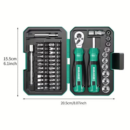 40 in 1 Ratchet Wrench and Screwdriver Kit For Mechanic DIY Car Repair Tool Set