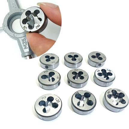 Metric Tap And Die Set Alloy Steel Threading Tool With Handle Wrench Hardware Kit