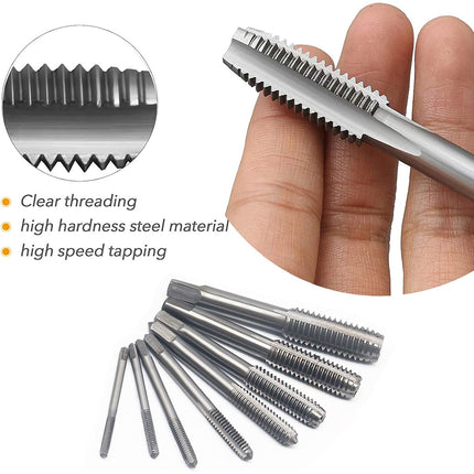 Metric Tap And Die Set Alloy Steel Threading Tool With Handle Wrench Hardware Kit