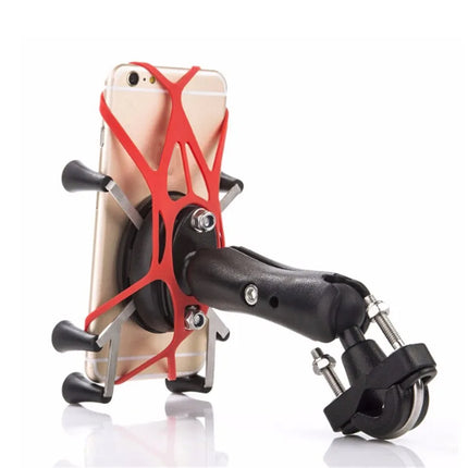 Universal Motorcycle Phone Holder Six Claw Mount Shockproof Silicone Grip Stand