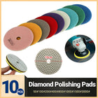 10PCS 100mm Diamond Polishing Pads Set for Granite Marble Concrete Tile
