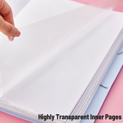 5pcs A4 Folder Transparent Multi Layer Document Bag Student Test Paper Storage