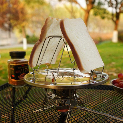 Outdoor Toast Rack Camping Picnic Grill Foldable Bread Holder Stainless Steel