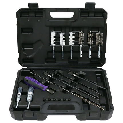 19PCS Engine Injector Seat and Shaft Cleaning Tool Kit Injector Washing Kit