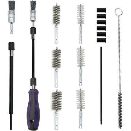 19PCS Engine Injector Seat and Shaft Cleaning Tool Kit Injector Washing Kit