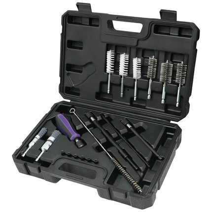 19PCS Engine Injector Seat and Shaft Cleaning Tool Kit Injector Washing Kit