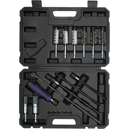 19PCS Engine Injector Seat and Shaft Cleaning Tool Kit Injector Washing Kit
