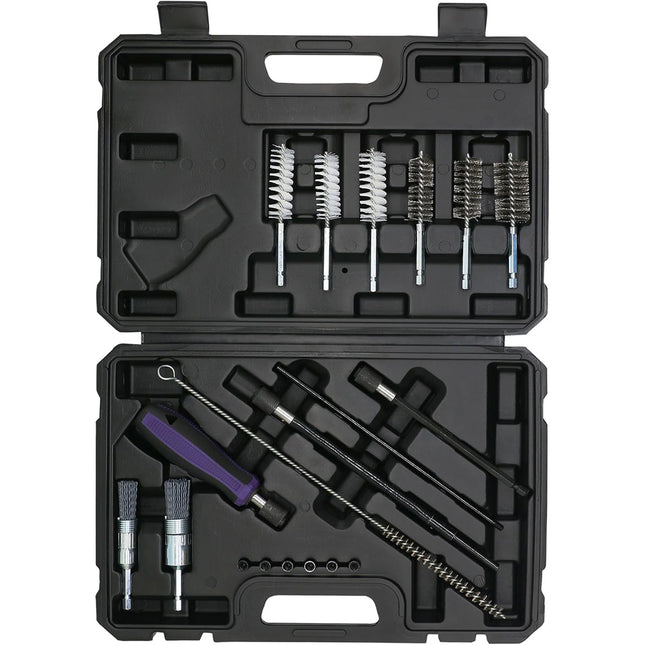 19PCS Engine Injector Seat and Shaft Cleaning Tool Kit Injector Washing Kit