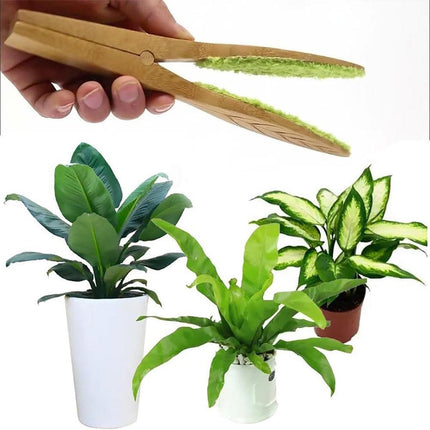 Portable Handheld Leaf Cleaning Brush for Potted Plants and Garden Care Tool