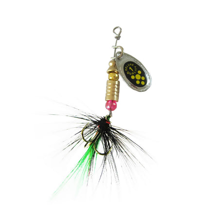 Lure Bait Composite Rotating Spoon 3.5-8g Feather Hook Metal Artificial Lure