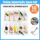 Lure Bait Composite Rotating Spoon 3.5-8g Feather Hook Metal Artificial Lure