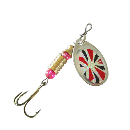 Lure Bait Composite Rotating Spoon 3.5-8g Feather Hook Metal Artificial Lure