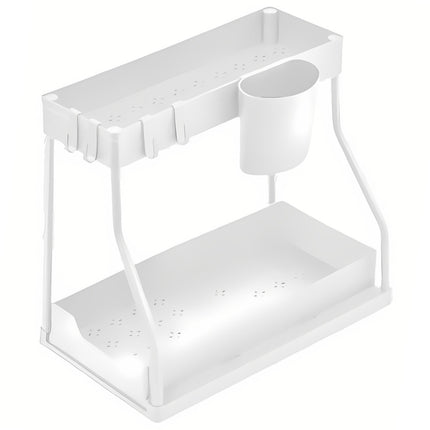 Under Sink Storage Rack Double Layer Organizer Shelf Kitchen Bathroom Cabinet