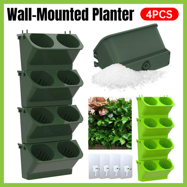 4PCS Wall Mounted Planter Flower Rack for Indoor Outdoor Garden Planters Decor