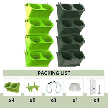 4PCS Wall Mounted Planter Flower Rack for Indoor Outdoor Garden Planters Decor