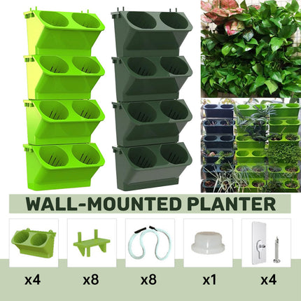 4PCS Wall Mounted Planter Flower Rack for Indoor Outdoor Garden Planters Decor