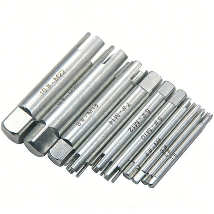 10Pcs Screw Extractor Set Metric M4-M22 Stripped Screw Remover Kit Pro Tool