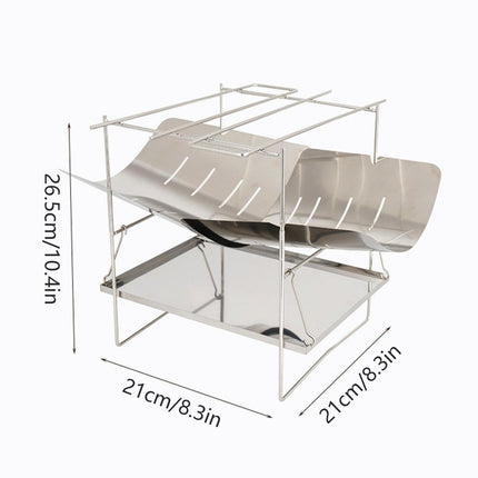 Outdoor Portable Camping Bench Grill Ultra Light Detachable Fire Burning Stove
