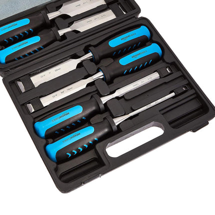 8Pcs Chrome Vanadium Steel Woodworking Tools Set In Storage Case DIY Workshop