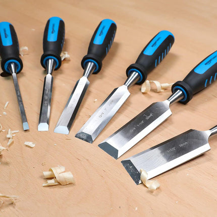 8Pcs Chrome Vanadium Steel Woodworking Tools Set In Storage Case DIY Workshop