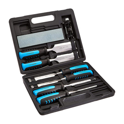 8Pcs Chrome Vanadium Steel Woodworking Tools Set In Storage Case DIY Workshop