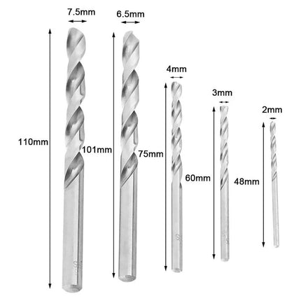 11Pcs Screw Extractor and Tap Wrench Set With Drill Bits For Woodwork Car Repair