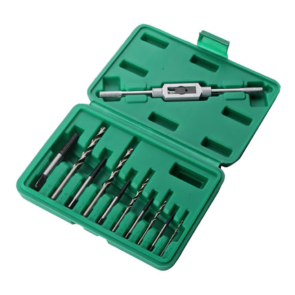 11Pcs Screw Extractor and Tap Wrench Set With Drill Bits For Woodwork Car Repair