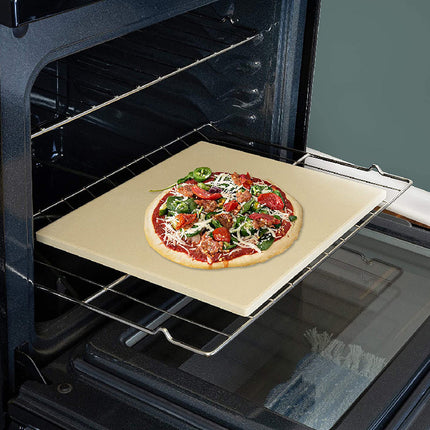 Square Pizza Stone Baking Tray for Oven Grill Pizza Bread Cooking 30.5x30.5cm