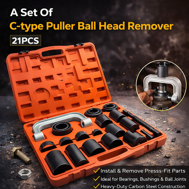 21 Piece Ball Joint Separator Tool Kit C Clamp For Removal Press Puller Set Auto
