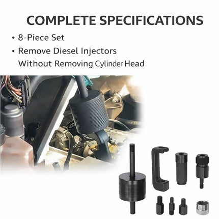 8Pcs Mercedes Diesel Injector Extractor Set Fuel Injector Puller Engine Repair
