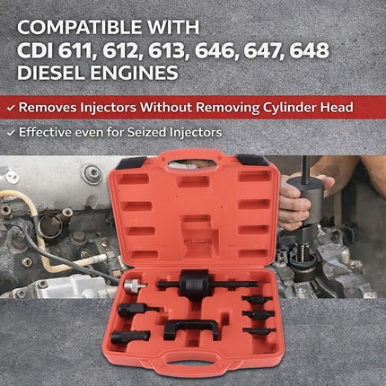 8Pcs Mercedes Diesel Injector Extractor Set Fuel Injector Puller Engine Repair