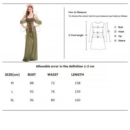 Halloween Green Fairy Princess Costume Flower Dress Up Outfit for Girls