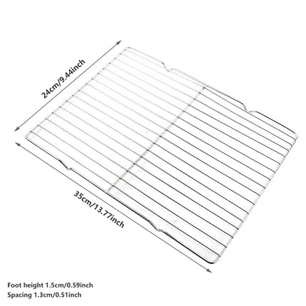 2pcs BBQ Stainless Steel Grill Grate Grid Wire Mesh Rack Cook Replacement Net